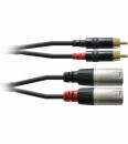 Cordial - Audiokabel - XLR (M) bis RCA x 2 (M) - 3 m - Schwarz