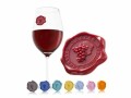 Vacuvin Glasmarkierer Classic Weinsiegel, 8 Stück, Mehrfarbig