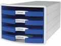 HAN Schubladenbox Impuls Blau, Anzahl Schubladen: 4
