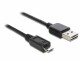 DeLock USB2.0-Easy Kabel, A-MicroB, 50cm, SW