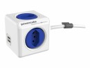 Allocacoc Tischsteckdosenleiste PowerCube Extended 5x T13 blau