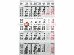 Biella 4-Monatskalender 2025, Papierformat: 30 x 48 cm
