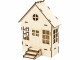 Creativ Company Mini-Haus 3D, Detailfarbe: Hellbraun, Material: Holz