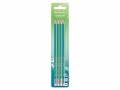 Herlitz Bleistift GREENline Blau-Grün, 4 Stück, Strichstärke