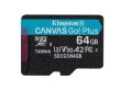 Kingston microSDXC-Karte Canvas Go! Plus 64 GB, Speicherkartentyp