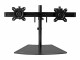 StarTech.com - Dual Monitor Mount - Supports Monitors 12" to 24" - Adjustable - VESA Monitor Stand for Desk - Low Profile Base - Horizontal - Black (ARMBARDUO)