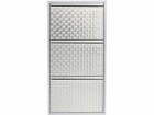 Kare Schuhschrank Caruso 100 x 50 cm, Silber