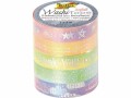 Folia Washi Tape Hotfoil Rainbow 5 Stück, Detailfarbe