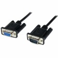 StarTech.com - 1m Black DB9 RS232 Serial Null Modem Cable F/M - DB9 Male to Female - 9 pin Null Modem Cable - 1x DB9 (M), 1x DB9 (F), Black