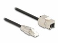 DeLock Patchkabel RJ45 zu Keystone Cat 6A, S/FTP, 0.25