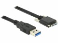 DeLock USB 3.0-Kabel verschraubbar USB A - Micro-USB B
