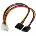 StarTech.com - 12in LP4 to 2x SATA Power Y Cable Adapter - Molex to to Dual SATA Power Adapter Splitter