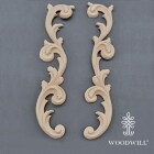 WOODWILL Holzornament - Dekoratives Schnörkel Paar