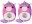 Squishmallows Hausschuhe Lola Unisex Gr. 39 - 41, Detailfarbe: Weiss, Rosa, Violett