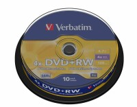Verbatim DVD+RW 4.7 GB, Spindel (10 Stück), Medientyp: DVD+RW
