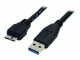 StarTech.com - 0.5m (1.5ft) Black SuperSpeed USB 3.0 Cable A to Micro B - USB 3.0 Micro B Cable - 1x USB 3 A (M), 1x USB 3 Micro B (M) 50cm (USB3AUB50CMB)