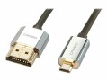 Lindy CROMO - Slim High Speed HDMI to micro HDMI Cable with Ethernet