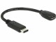 DeLock USB2.0-Adapterkabel MicroB-C, 15cm, schwarz,