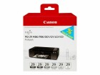 Canon Tintenpatrone PGI-29 (MBK/PBK/DGY/GY/LGY) Multipack Black