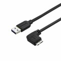 StarTech.com - 3ft Slim Right-Angle Micro USB 3.0 Cable - M/M - USB 3.1 Gen 1