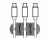 Bild 1 DeLock Kabelhalter 2x3 Stück, weiss, grau, 5 Durchführungen 6