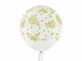 Belbal Luftballon Konfetti Gold/Weiss, Ø 60 cm, 2 Stück