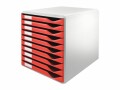 Leitz Schubladenbox Formular-Set 10 Schubladen, Rot, Anzahl