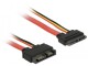 DeLock Slim-SATA-Kabel rot, Verlängerung 30 cm, Datenanschluss