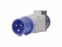 Steffen Adapterstecker CEE16/3 - T23, Detailfarbe: Hellgrau, Blau