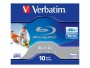 Verbatim BD-R 50 GB, Jewelcase (10 Stück), Medientyp: BD-R