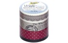 Folia Washi Tape Vintage 4er-Set, Detailfarbe: Rot, Schwarz