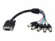 StarTech.com - 1 ft. (0.3 m) VGA to BNC Cable - HD15 VGA to 5 BNC - Male/Female - BNC Cable (VGABNCMF1)