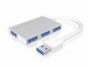 RaidSonic ICY BOX USB-Hub IB-HUB1402, Stromversorgung: USB, Anzahl