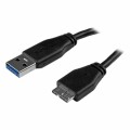 StarTech.com - Short Slim SuperSpeed USB 3.0 A to Micro B Cable - M/M