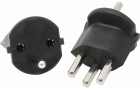 Max Hauri Fixadapter Schuko ? Typ 23 Schwarz, Detailfarbe: Schwarz