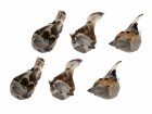 CHALET Aufhänger Federvögel 6 Stück, 24 cm, Mehrfarbig