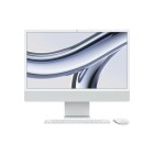 Apple iMac 24", Retina 4.5K Display M3 Chip 8-Core CPU and 10-Core GPU, 8GB RAM, 512GB SSD - Silber (MQRK3)