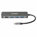 D-Link 5-IN-1 USB-C HUB W HDMI 1XHDMI 3XUSB3.0 1XUSB-C PORT