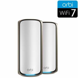 Orbi 970 Serie Quad-Band WiFi 7 Mesh-System, 27 Gbit/s, 2er-Set, weiss