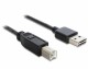DeLock Easy USB2.0 Kabel, A - B, 5m, SW