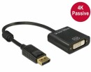 DeLock Adapter Displayport - DVI passiv, 4K, schwarz, Kabeltyp