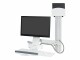 Ergotron StyleView - Sit-Stand Combo System With Medium white CPU Holder