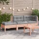 vidaXL Gartensofa mit Kissen und Hocker 2-Sitzer