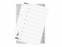 Biella Register A4 1-10 Grau mit Indexblatt, Einteilung