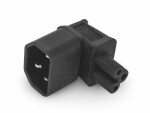 Alpha Elettronica Adapterstecker C5 - C14, frontal gewinkelt, Detailfarbe