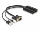 DeLock Adapter mit Audio HDMI - VGA, Kabeltyp: Adapter