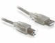 DeLock USB2.0 Kabel 0.5m A-B transparent, mit Ferritkern