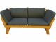 Contini 2er Sofa mit Kissen, Anthrazit/Eucalyptus, Material: Holz