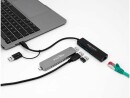 DeLock USB-Hub 3.0 Typ-C + LAN, Stromversorgung: USB, Anzahl