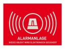 Abus Warn Aufkleber "Alarmanlage", deutsch, 148x105 mm,